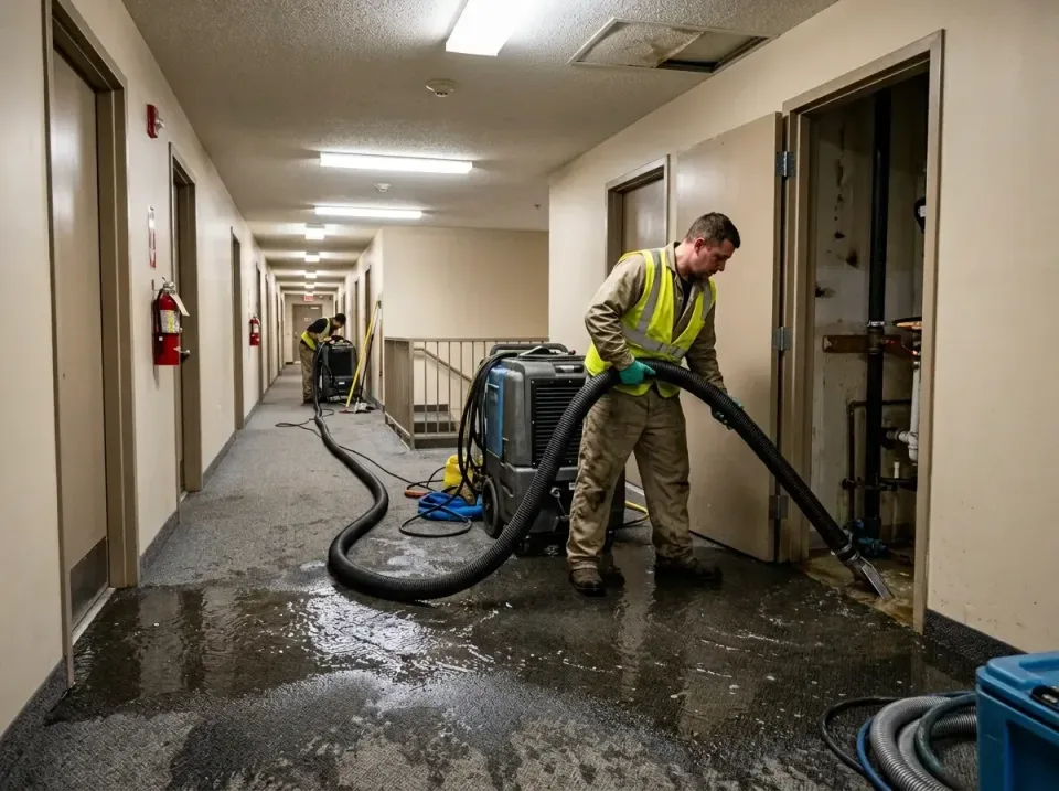multi-unit-apartment-hallway-f-005 — frequently asked questions, Emergency Burst Pipe Water Extraction & Removal in Bridgevi…
